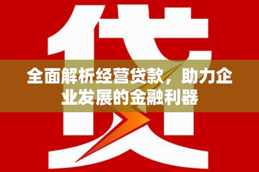 三民全面解析经营贷款，助力企业发展的金融利器