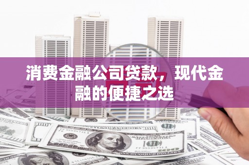 三民消费金融公司贷款，现代金融的便捷之选