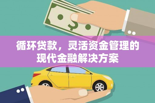 三民循环贷款，灵活资金管理的现代金融解决方案
