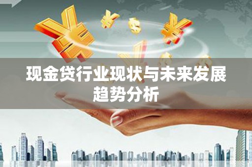 三民现金贷行业现状与未来发展趋势分析