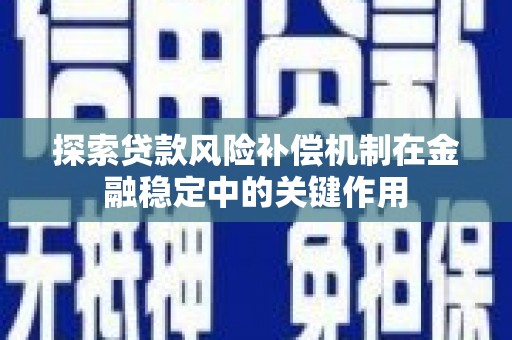 三民探索贷款风险补偿机制在金融稳定中的关键作用