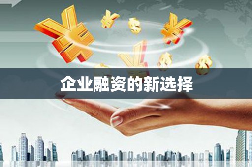 三民企业融资的新选择