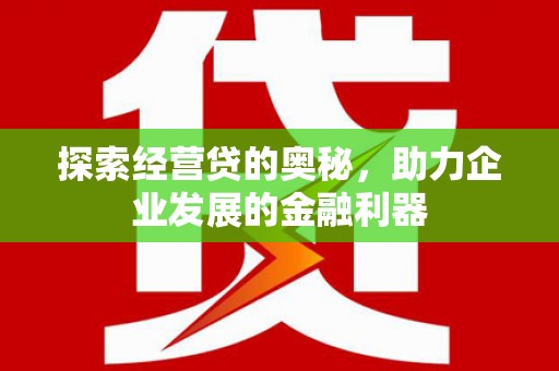 三民探索经营贷的奥秘，助力企业发展的金融利器