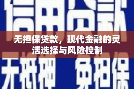 三民无担保贷款，现代金融的灵活选择与风险控制