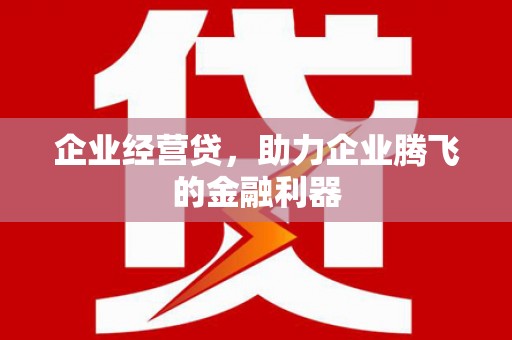 三民企业经营贷，助力企业腾飞的金融利器