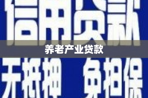 三民养老产业贷款