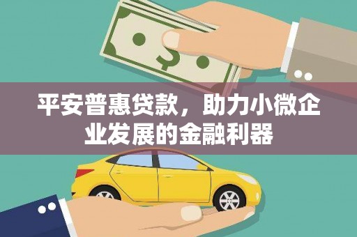 三民平安普惠贷款，助力小微企业发展的金融利器
