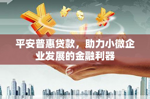 三民平安普惠贷款，助力小微企业发展的金融利器