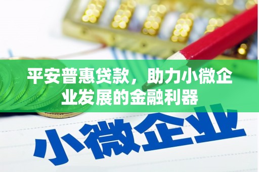 三民平安普惠贷款，助力小微企业发展的金融利器