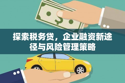 三民探索税务贷，企业融资新途径与风险管理策略