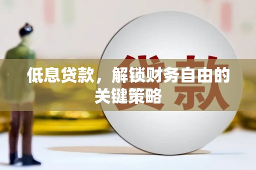 三民低息贷款，解锁财务自由的关键策略