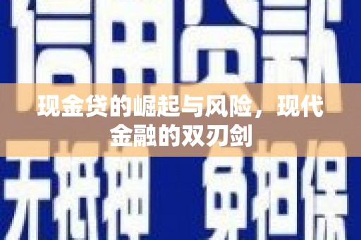三民现金贷的崛起与风险，现代金融的双刃剑