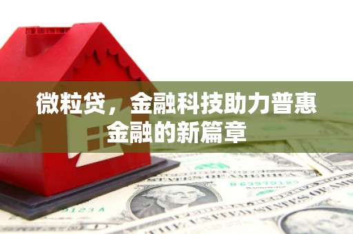 三民微粒贷，金融科技助力普惠金融的新篇章