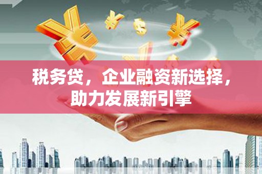 三民税务贷，企业融资新选择，助力发展新引擎