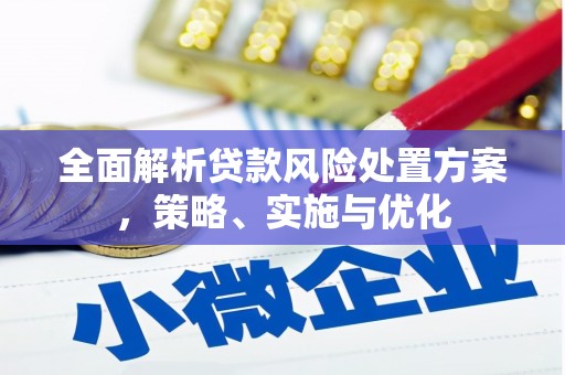 三民全面解析贷款风险处置方案，策略、实施与优化