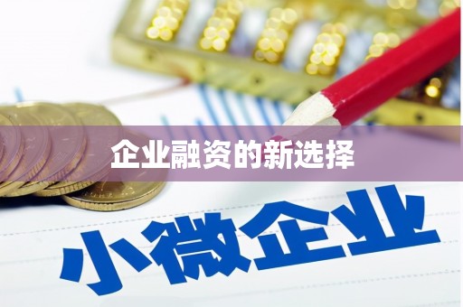三民企业融资的新选择