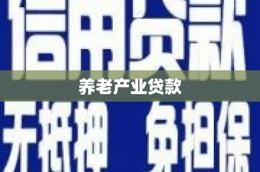 三民养老产业贷款