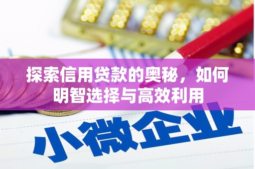 三民探索信用贷款的奥秘，如何明智选择与高效利用